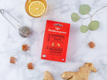 Wedderspoon Organic Manuka Honey Drops 120g Ginger Flavour
