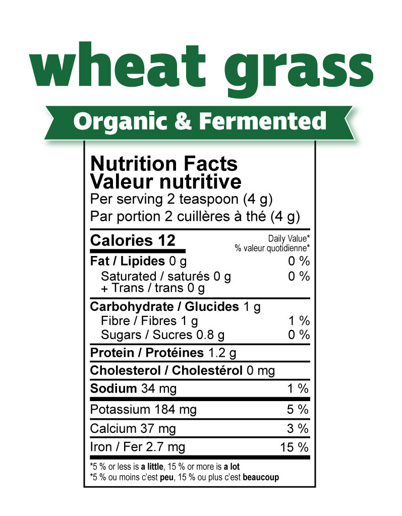 Prairie Naturals Fermented, Organic Wheat Grass 150g Powder