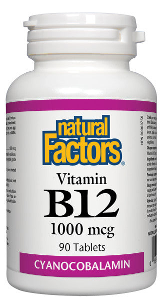 Natural Factors Vitamin B12 1000 mcg 90 Tablets