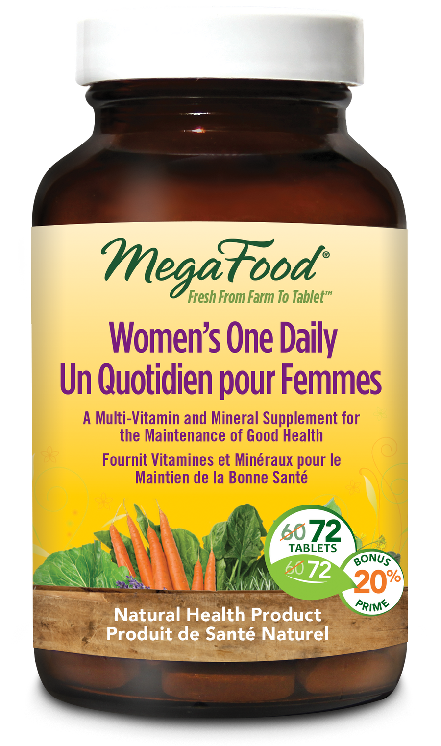 Mega Food Women's One Daily 72 Tablets