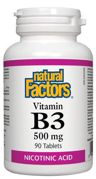 Natural Factors Vitamin B-3 500mg 90 Tablets