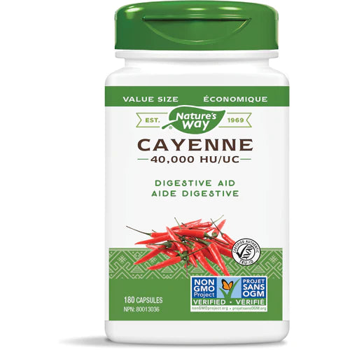 Nature's Way Cayenne 40,000 HU 180 Capsules