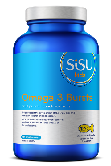 Sisu Kids Omega 3 Bursts 120 Chewable Soft Gels