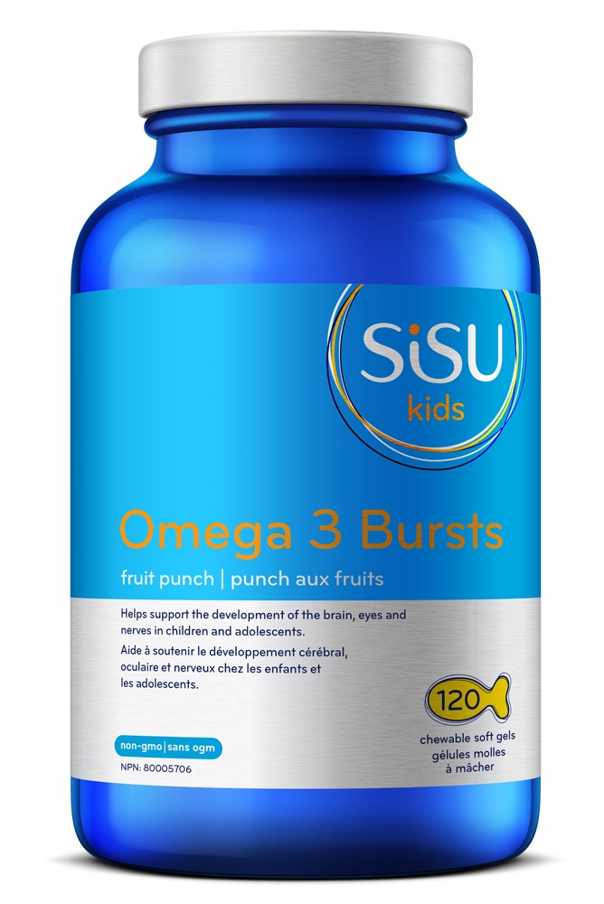 Sisu Kids Omega 3 Bursts 120 Chewable Soft Gels