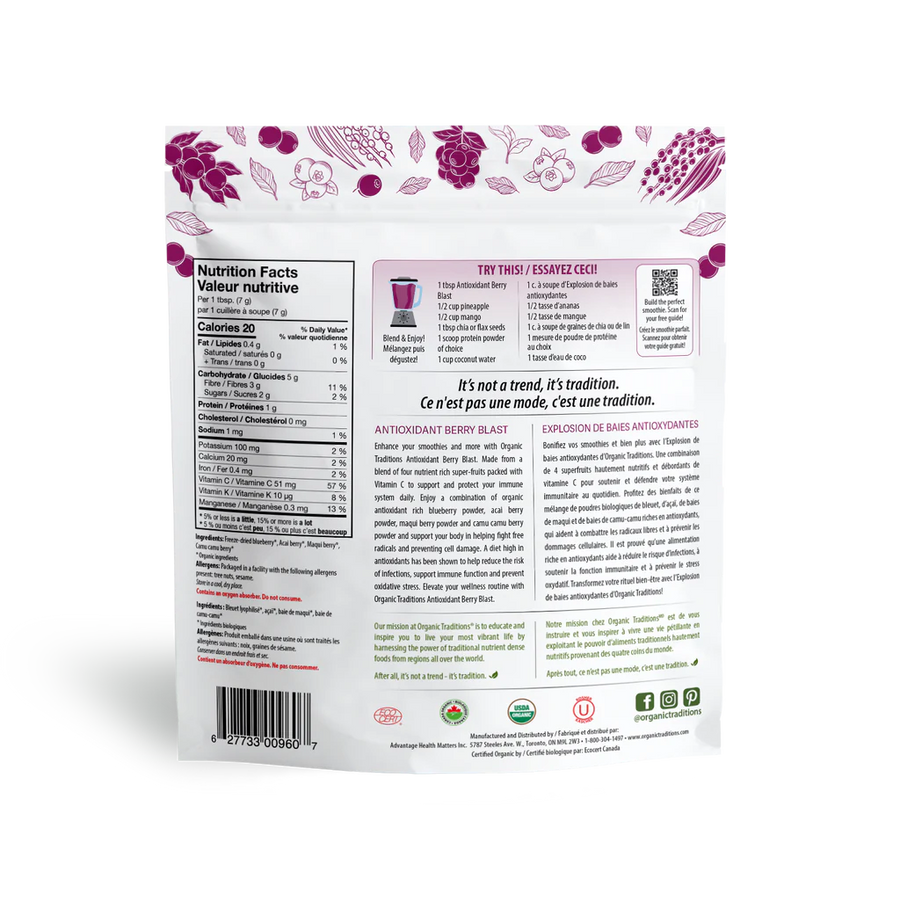 Organic Traditions Antioxidant Berry Blast 100g