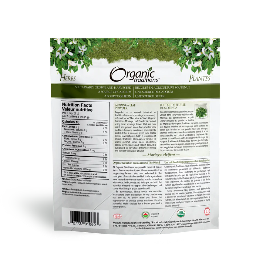Organic Traditions Moringa Leaf 200g Powder