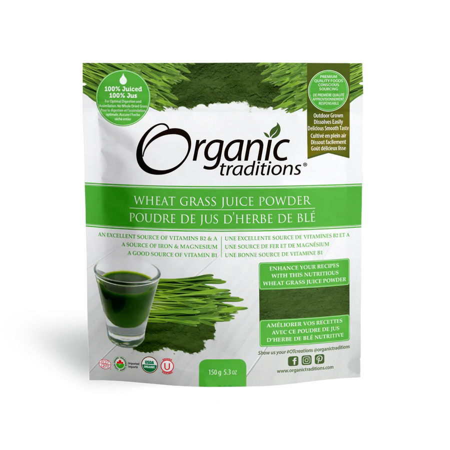 Organic Traditions Wheat Grass Juice 150g Powder