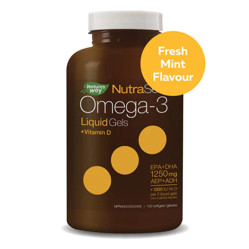Nature's Way NutraSea +D Omega-3 150 Softgels Fresh Mint Flavour