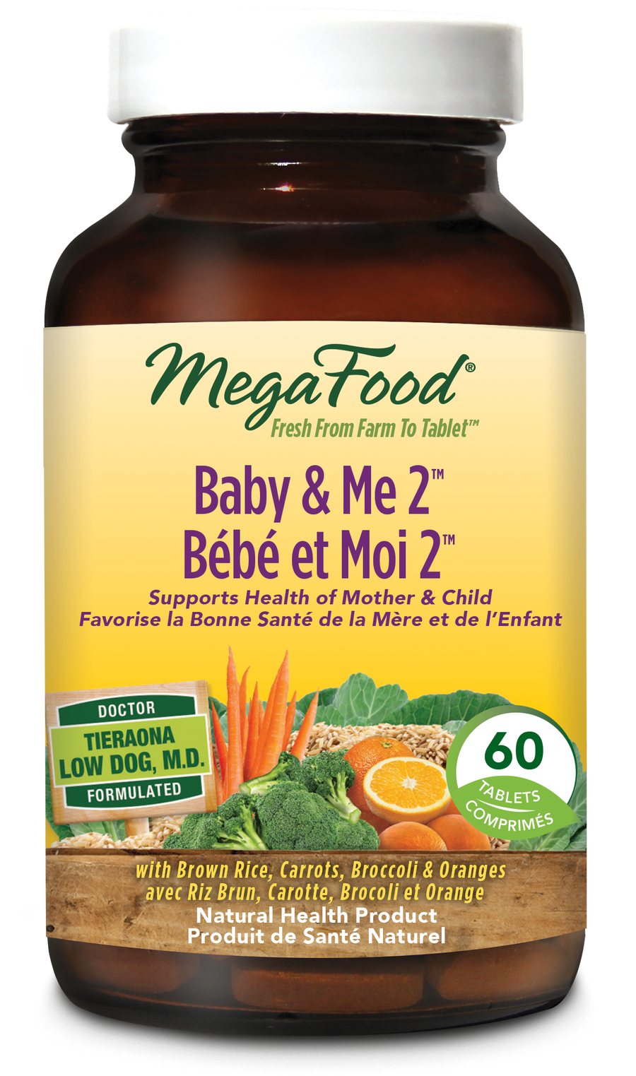Mega Food Baby and Me 2™ 60 Tablets – Natural Focus
