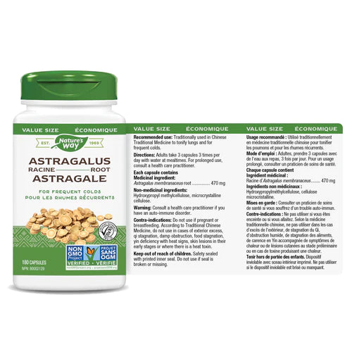 Nature's Way Astragalus Root 180 Capsules