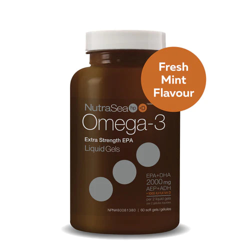 NutraSea HP +D Omega-3 60 Softgels Fresh Mint Flavour