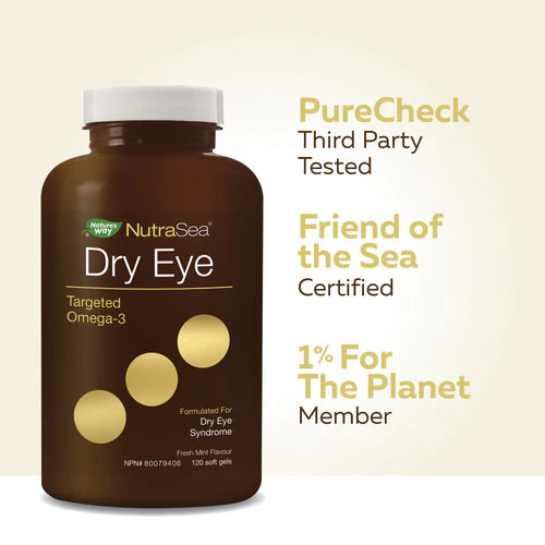 Nature's Way NutraSea Dry Eye Targeted Omega-3 120 Softgels Fresh Mint Flavour
