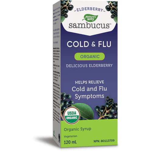 Nature's Way Organic Sambucus Cold and Flu 120ml Syrup