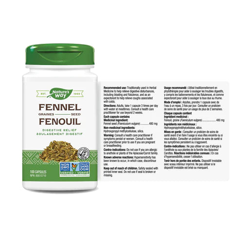 Nature's Way Fennel Seed 100 Capsules