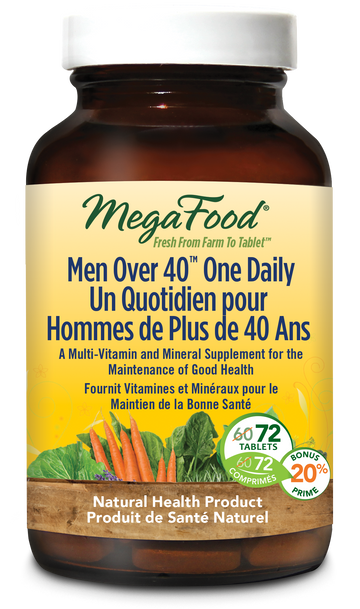 Mega Food Men Over 40 One Daily 72 Tablets